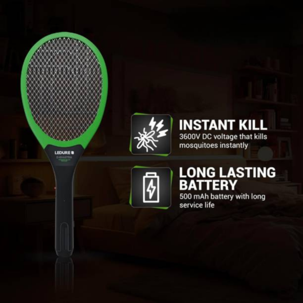 Electric NR-106 Mosquito Racquet With UV Light & Flashlight - Image 4