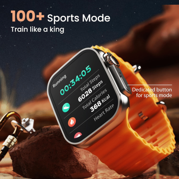 Ultra Smart Watch Combo With Long Battery & Stylish Straps - Image 5