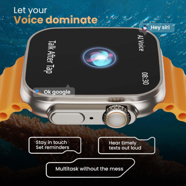 Ultra Smart Watch Combo With Long Battery & Stylish Straps - Image 4