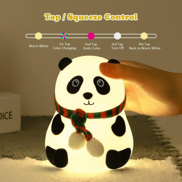 silicone panda lamp for kids